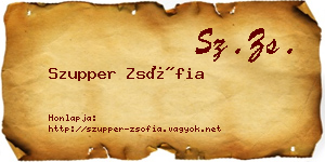 Szupper Zsófia névjegykártya